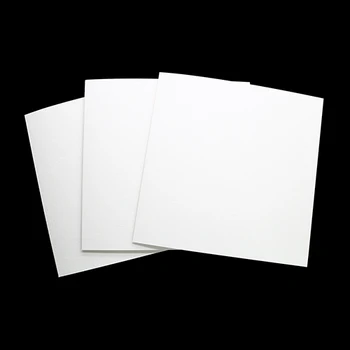 

О23001-3 postcard double white with texture 'holst' 16x16 3 pcs/pack