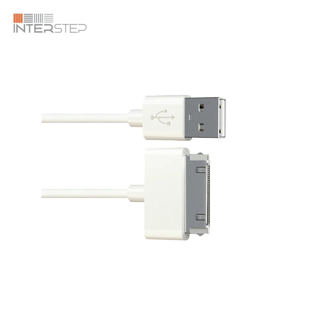 Кабель передачи данных INTERSTEP Usb Для iPhone / iPad 30 Pin 2 Метра белый | Мобильные телефоны и