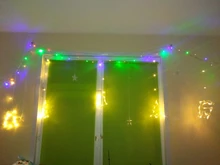 LED Deer Star Moon Curtain Light 220V 110V Christmas Garland String Fairy Lights Outdoor