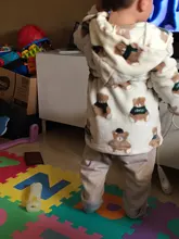 Pijamas de franela para niños Y niñas, bata de baño suave Y cómoda, ropa de casa para bebés de 2 a 8 años, Otoño e Invierno