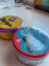 SPOT IT-Juego de cartas con caja de Metal, Enjoy It para reuniones familiares, Zoo, doble HP, rojo clásico, MLG💥2020 de alta calidad