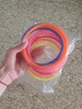 Anillos para lanzar de plástico para niños, juego de parque, patio trasero, Carnaval, desarrollo de la inteligencia, juguete para hacer ejercicio, 10 Uds.