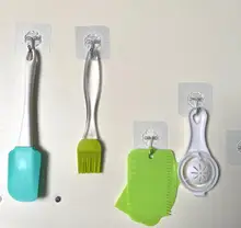 Ganchos de pared con ventosa transparente, colgador de Diseño montado en la pared, sin costuras, 24 Uds.