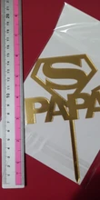 Cake-Decorations Topper Birthday Cupcake Daddy Happy-Fathers Acrylic Party Best Super-Dad