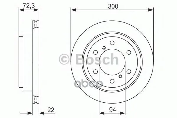 Тормозной Диск 0986479373 Bosch арт. 0986479373