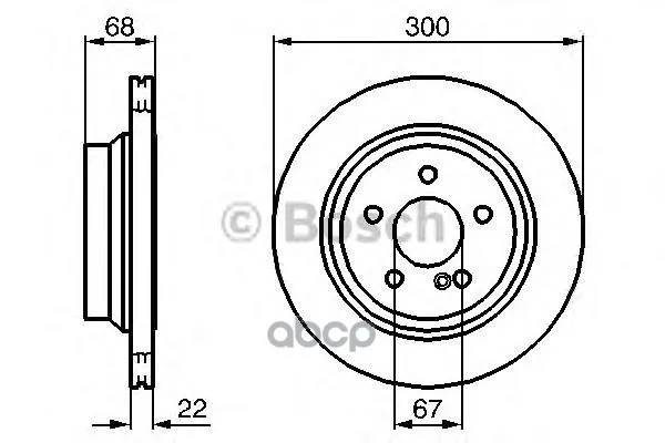 Тормозной Диск Задний Bosch арт. 0986479042