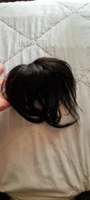 Halo Lady-Clip de belleza para mujer, cabello humano con explosión de flequillo, pieza central, pelo lacio brasileño no Remy para la pérdida de cabello
