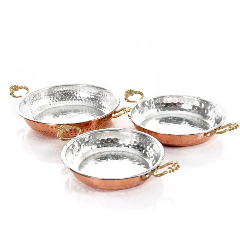 

3 egg omelet pan sauce pan 12-18cm field set Menemen copper handmade gifts turkey production kitchen breakfast room