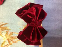 Diadema de terciopelo para bebé, turbante con lazo grande para niña, cinta para el pelo de lazo para recién nacido, accesorios para el cabello para chico