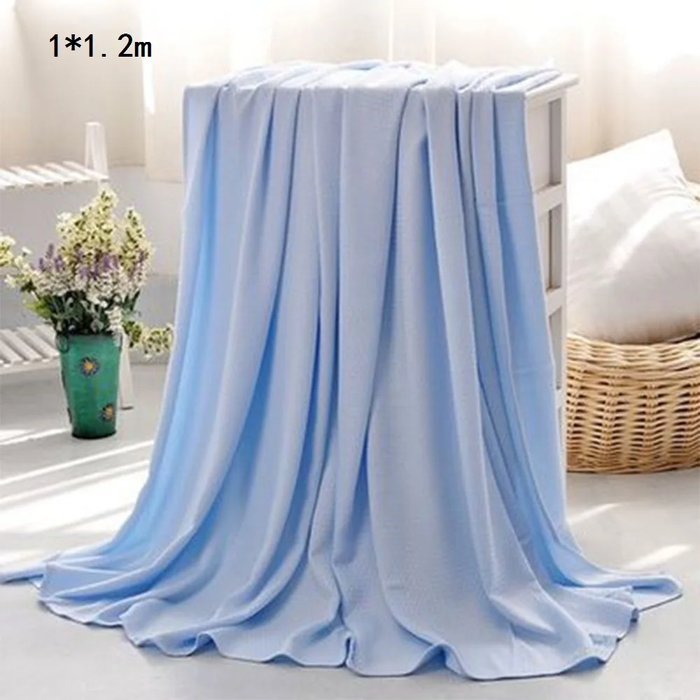 1X 1.2m Light blue Одеяло из бамбукового волокна, фланелевое одеяло для дивана, дивана, кровати, самолета, путешествия, плед, Виктория, ТВ, одеяло - Цвет: 1X 1.2m Light blue