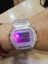 Reloj de moda para hombre y mujer, cronógrafos deportivos digitales transparentes e informales, de pulsera, de regalo para enamorados