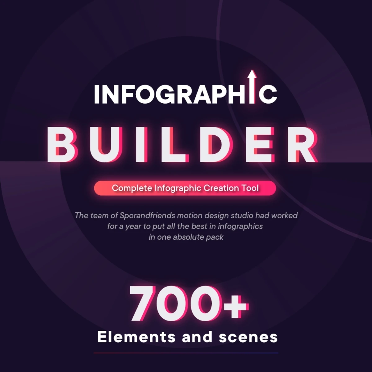 Paquete completo de más de 700 elementos, generador de información V4