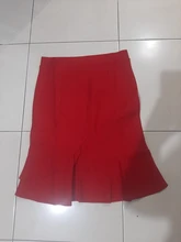 Red Skirts Ruffles Sexy Black Office Lady Plus-Size Womens High-Waist Casual Pencil Jupe