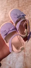 Zapatos de verano para niños y recién nacidos, zapatillas de cuna suaves para bebés, antideslizante con lazo a rayas, 0 a 18 m, 2019
