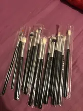 Brush Eyeshadow Make-Up-Brushes-Set Jessup Natural-Synthetic-Hair Black/silver 15pcs