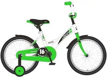 

Bicycle 12 "strike, white-green, foot brake, short wings novatrack 123strike. wtg20