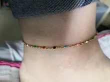 Tobillera de acero inoxidable para hombre y mujer, pulsera de tobillo Multicolor esmaltada en el pie, cadena de eslabones para piernas, joyería de 23cm ,1 ud., 2021