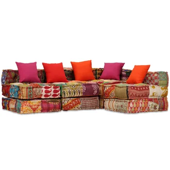 

Sofa Bed Modular 4 seater sofas fabric Patchwork