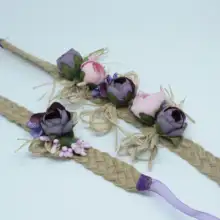 Bohem chaichekli gelin Taç ve bileklik Gelin Nedime dыş cekim