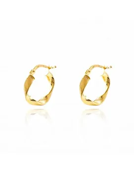 

Gold Girl earrings Hoop matte-glare Reliado 16x3mm