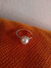 Huitan romántico anillos de perlas simuladas para las mujeres de lujo aniversario de boda accesorios anillos de compromiso para venta al por mayor