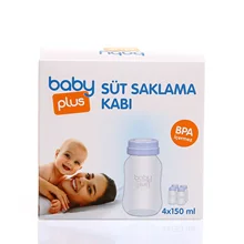 Ebebek baby& plus контейнеры для хранения молока 4 шт 150 мл