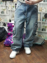 Pantalones vaqueros rectos de estilo japonés para hombre, Jeans holgados de motorista con bolsillos laterales, color azul holgado, nuevo, 2021