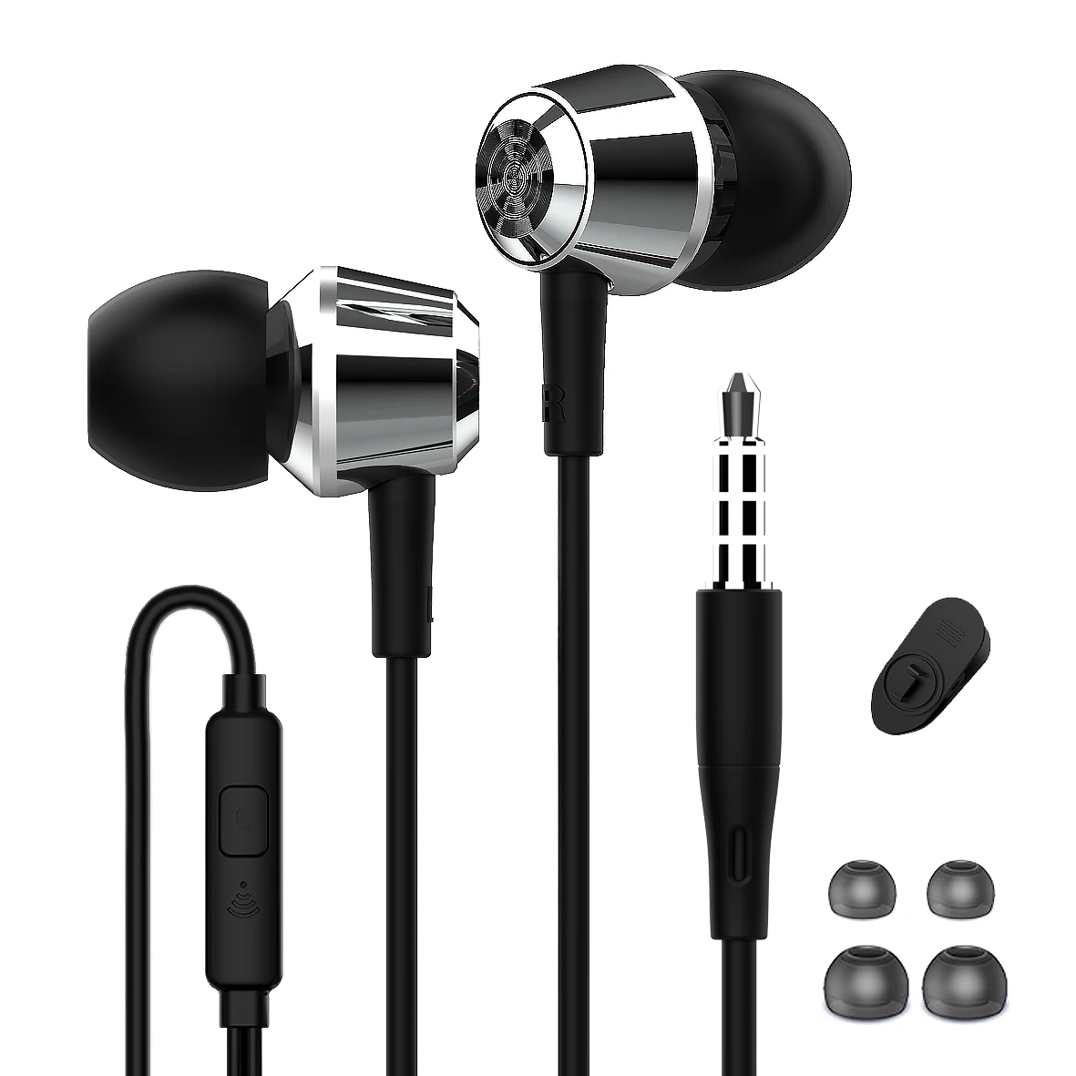 3.5mm Audio Jack iPhone Casque Écouteurs Écouteurs avec Boutons de Volume  et Microphone pour iPhone 5 5S SE 6 6S Plus 