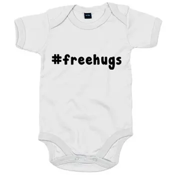 

Baby bodysuit Hashtag free hugs
