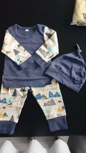 Romper Newborn Infant Baby-Boy Outfits-Set Pant Long-Sleeve Cotton Cartoon Hat 3pcs Casual