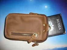 Riñonera de cuero auténtico para hombre, Bolso pequeño de piel de vaca, a la moda, con gancho, riñonera, funda para teléfono de 5,5 , 1609
