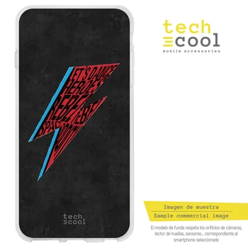 

FunnyTech®Stand case for IPhone 5C L David Bowie letters songs fund Silicone vers.2