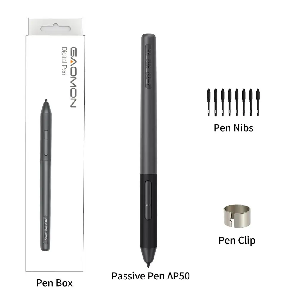 GAOMON ArtPaint AP50 Battery-Free Stylus with 8192 Levels Pen Pressure Only for PD1161/PD1220/PD1320/PD1561/PD156Pro Pen Display 4