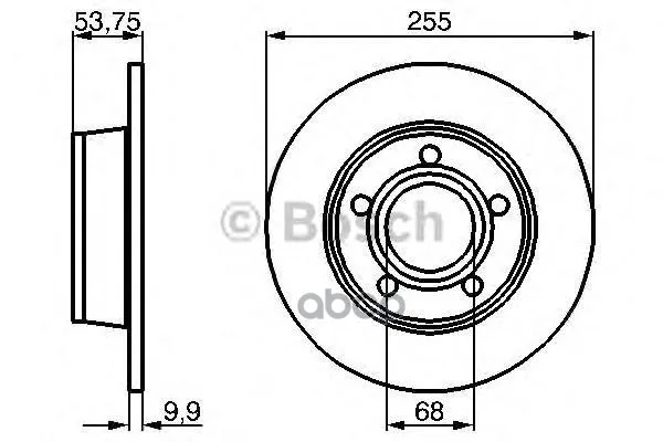 Диск Тормозной Audi: A6 97-05, A6 Avant 97-05 Bosch арт. 0986478704