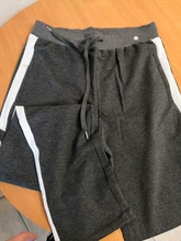 Hombres sueltos Deporte Pantalones de chándal de la raya pantalones de entrenamiento Fitness hombre recto pantalones de chándal Jogging ropa deportiva