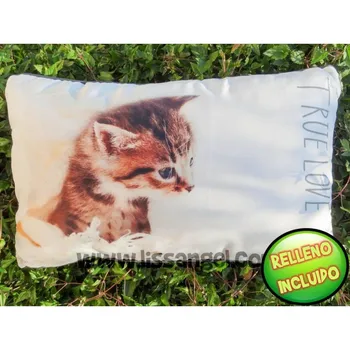 

Rectangular cat cushion "True Love" (stuffed included)