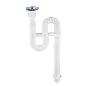 

Siphon corrugated "vir" (30980312) with stainless steel. Cup. 70mm (11/4 ". 40/50)