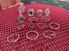 Tocona 14 unids/set Vintage Color de plata antiguo anillo para mujer rosa girasoles Cruz geométrico joyas bohemias 4 кольцо 6391