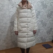 FTLZZ-Chaqueta larga de plumón de pato de doble cara para mujer, Parkas cálidas con doble botonadura, prendas de vestir para nieve, Invierno 90%