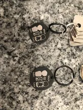 Llavero personalizado con nombre para el Día de San Valentín, regalo para novio, amantes de los perros, novia y pareja