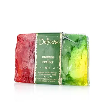 

Delicare toilet soap with glycerin, Apple and Garnet 80g