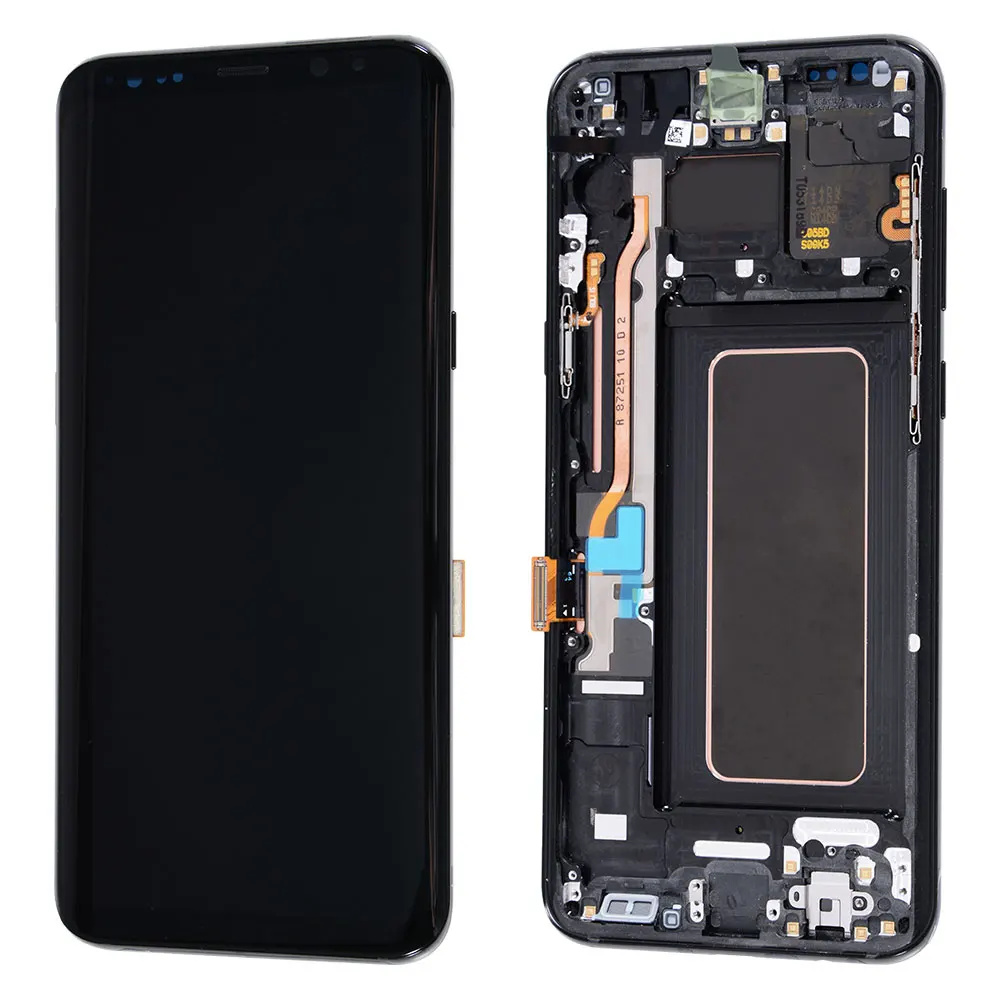 Midnight Black OEM Super AMOLED для samsung Galaxy S8 Plus lcd сенсорный экран amoled дисплей Оцифровка сборка замена рамка без ожогов тени - Цвет: Midnight Black
