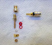 Connector Terminals Amplifier-Speaker Binding-Post Hifi-Cable 4PCS 4MM Gold-Plated Gold-Plated