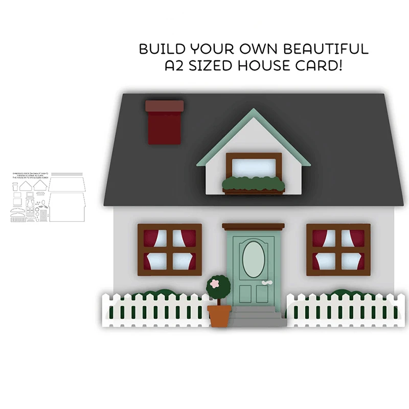 

Metal Cutting Die Suitable For Season DIY Album Scrapbook 3D Greeting Card Embossing Creative House 2021 NEW