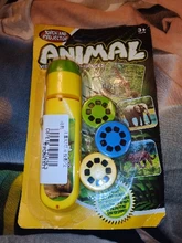 Balleenshiny-rompecabezas de interacción para padres e hijos, juguete luminoso para Educación Temprana, lámpara de proyector de Tobogán, Animal, dinosaurio