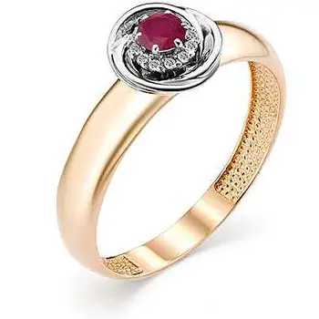 

Alcor ring with Ruby and diamonds in red gold