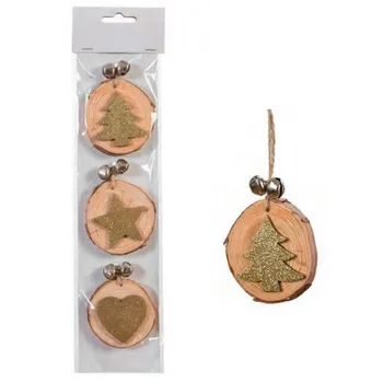 

Wooden Tree Ornament (Pack of 3)