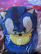 Gorra de béisbol con estampado de Sonic y hip hop, gorro de béisbol con estampado de dibujos animados, ajustable, color azul