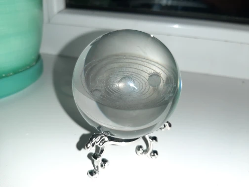Bolas decorativas Cristal Gravada Miniatura