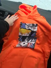 Tops Hoody Spring Harajuku Brown Anime Black Fleece Girls Korean-Style Cartoon Kawaii